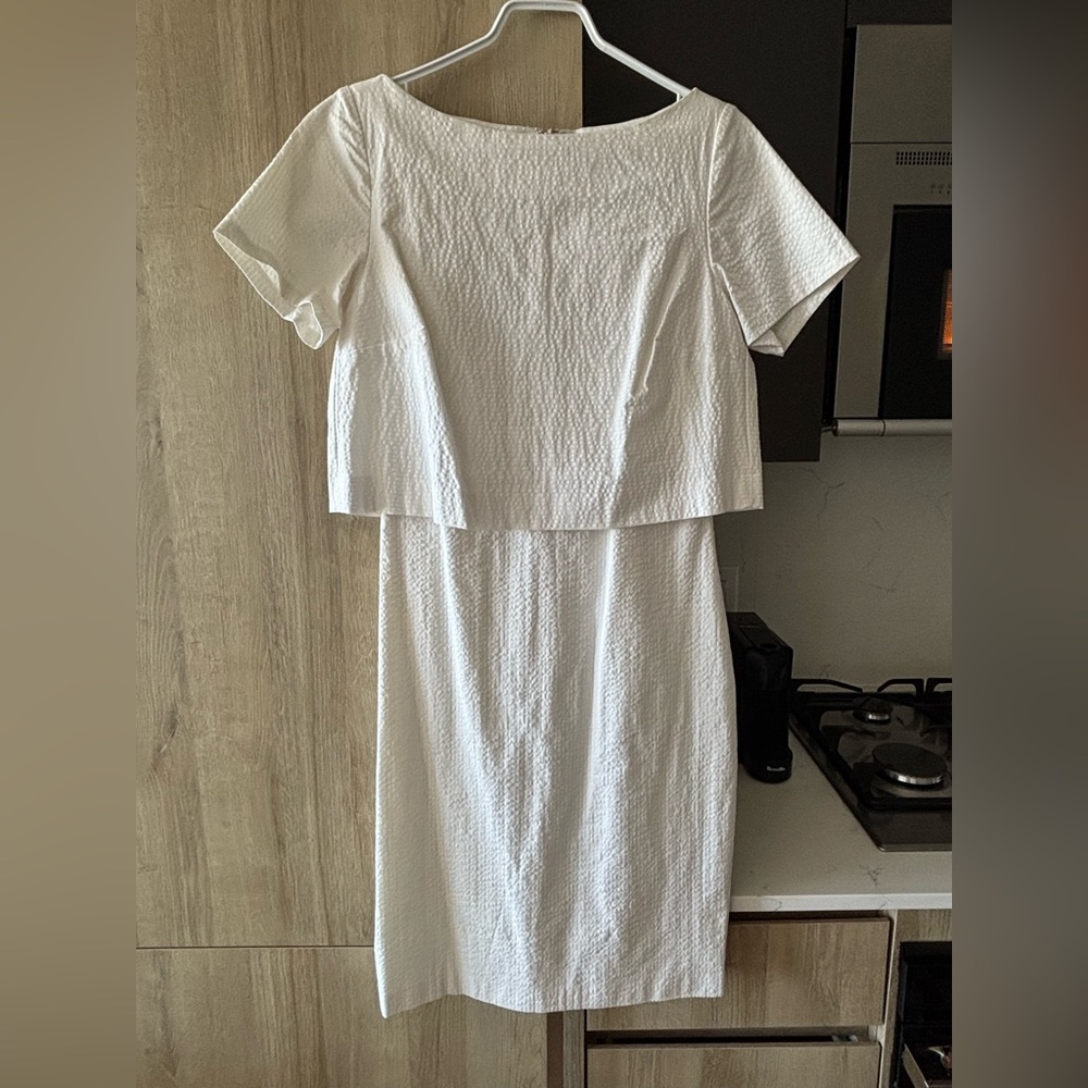 BNWT Banana Republic Tiered Shift Dress - Size 8 Tall - Soft White